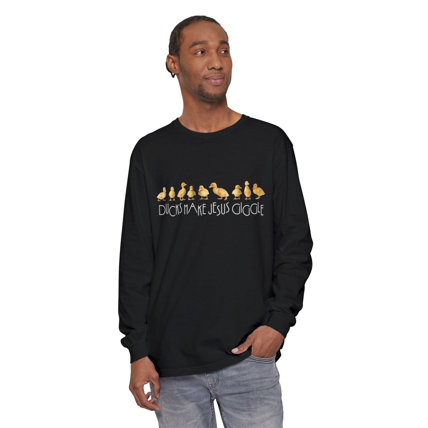 Ducks Make Jesus Giggle, Sleeved Tee