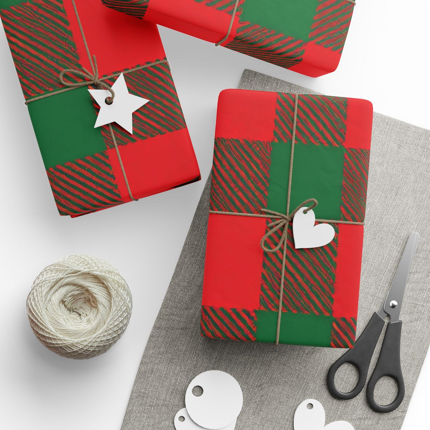 Santa's Buffalo Plaid Wrapping Paper