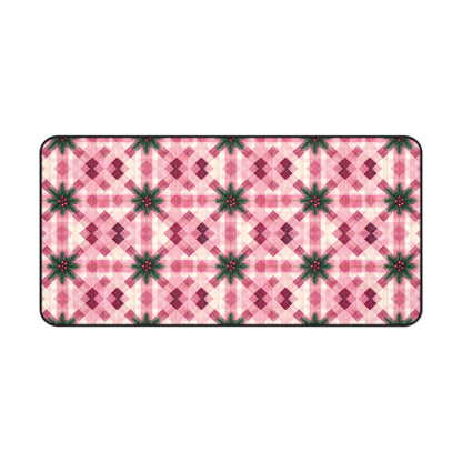 Pink Peppermint Sprig Gaming Pad & Desk Mat