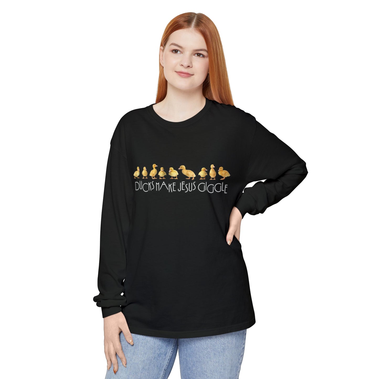 Ducks Make Jesus Giggle, Sleeved Tee