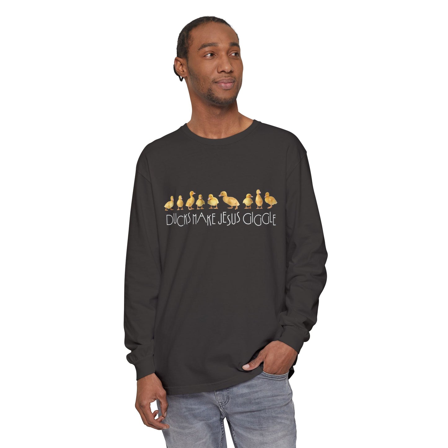 Ducks Make Jesus Giggle, Sleeved Tee