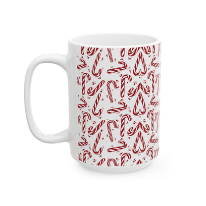 Candy Canes & Cream  15oz Ceramic Mug