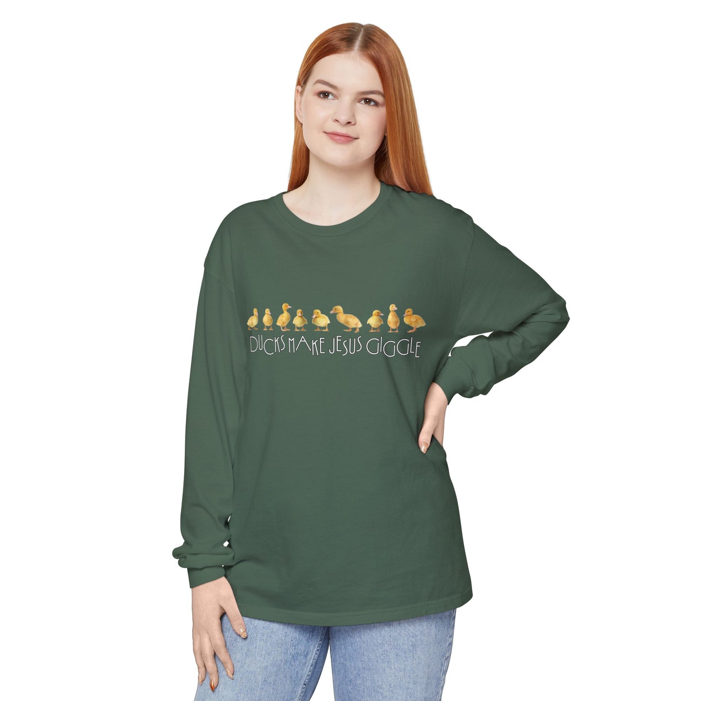 Ducks Make Jesus Giggle, Sleeved Tee