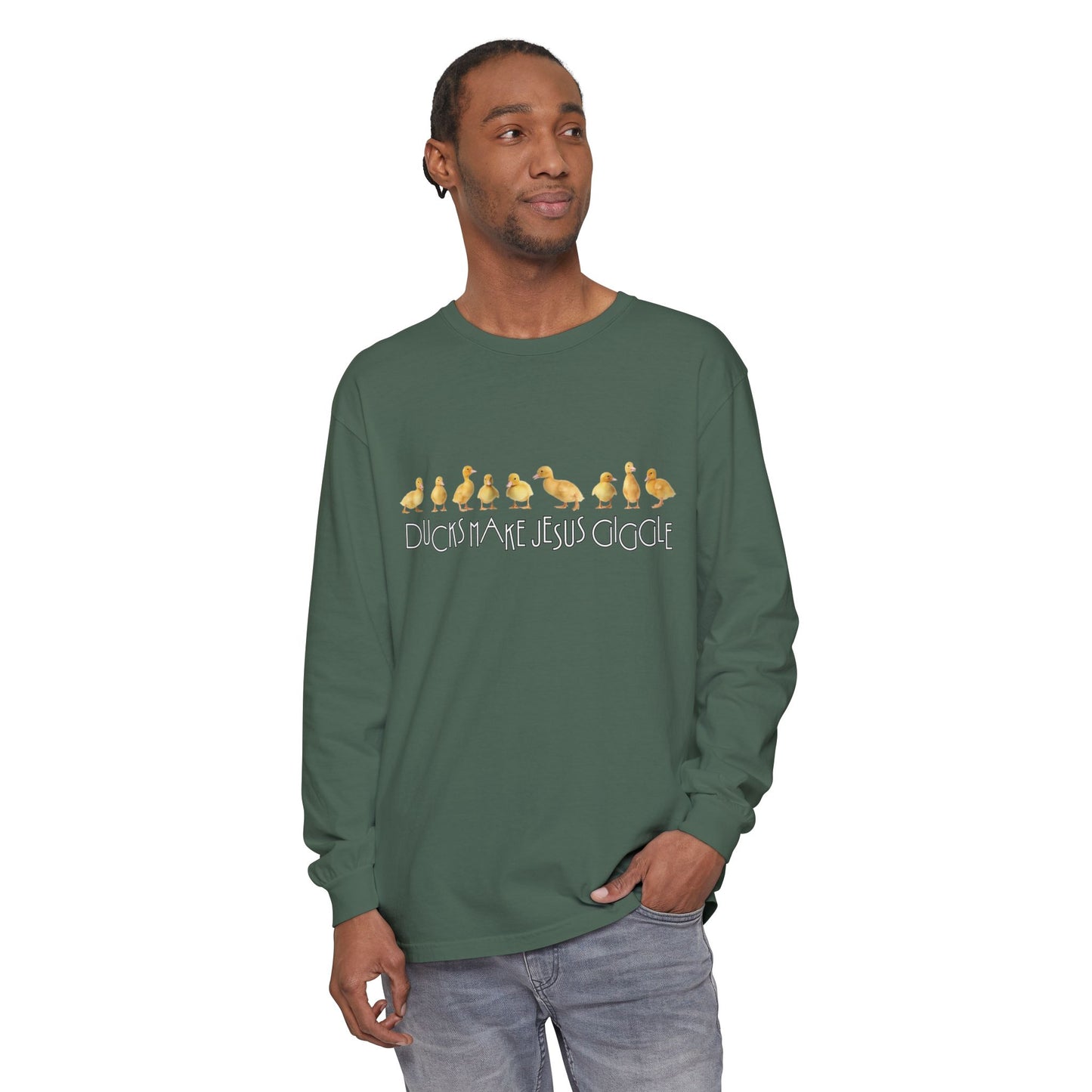 Ducks Make Jesus Giggle, Sleeved Tee