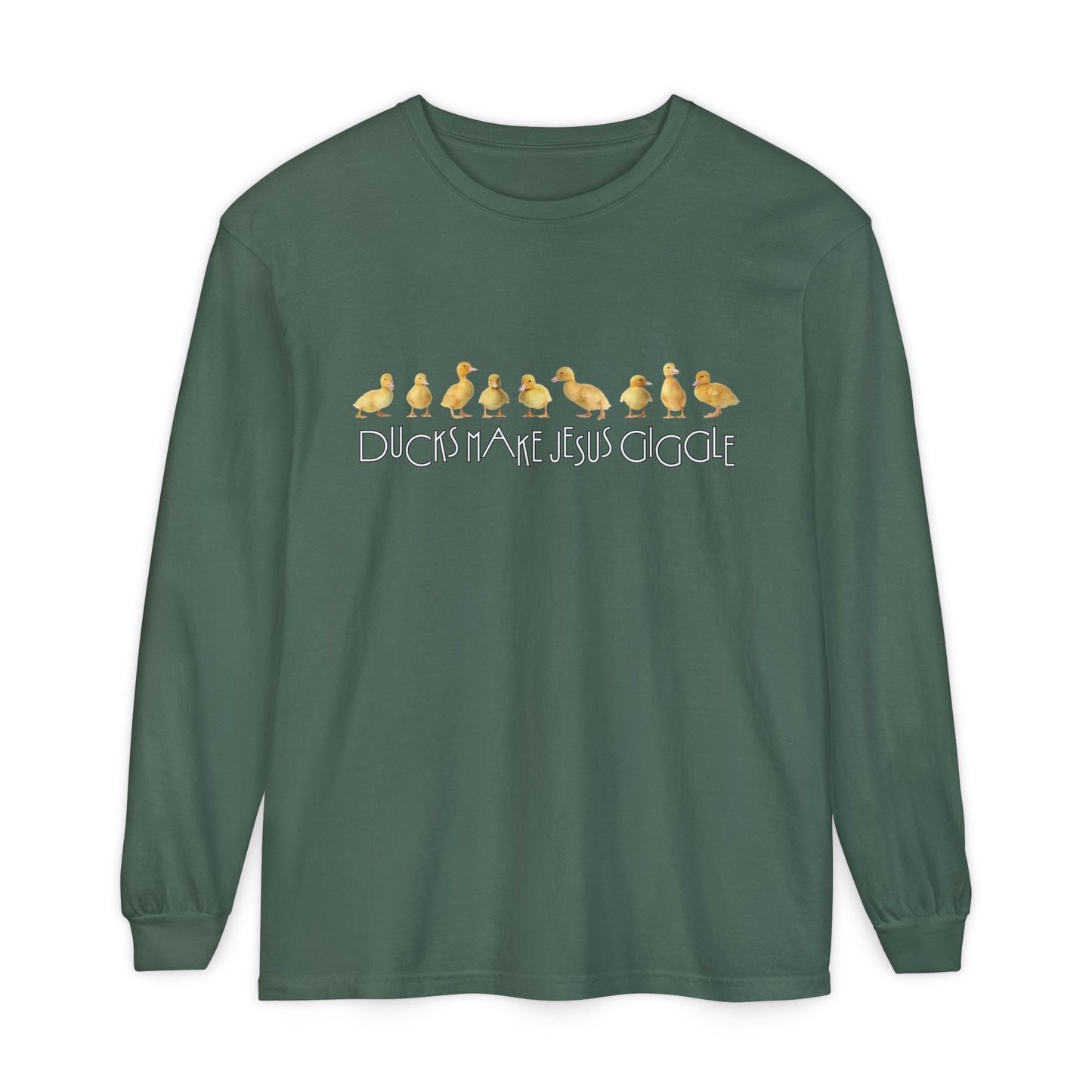 Ducks Make Jesus Giggle | Soft Sleeved Tee