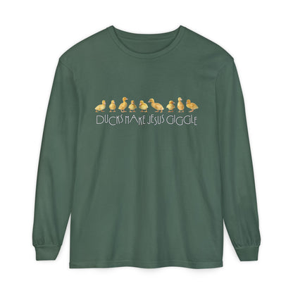 Ducks Make Jesus Giggle | Soft Sleeved Tee