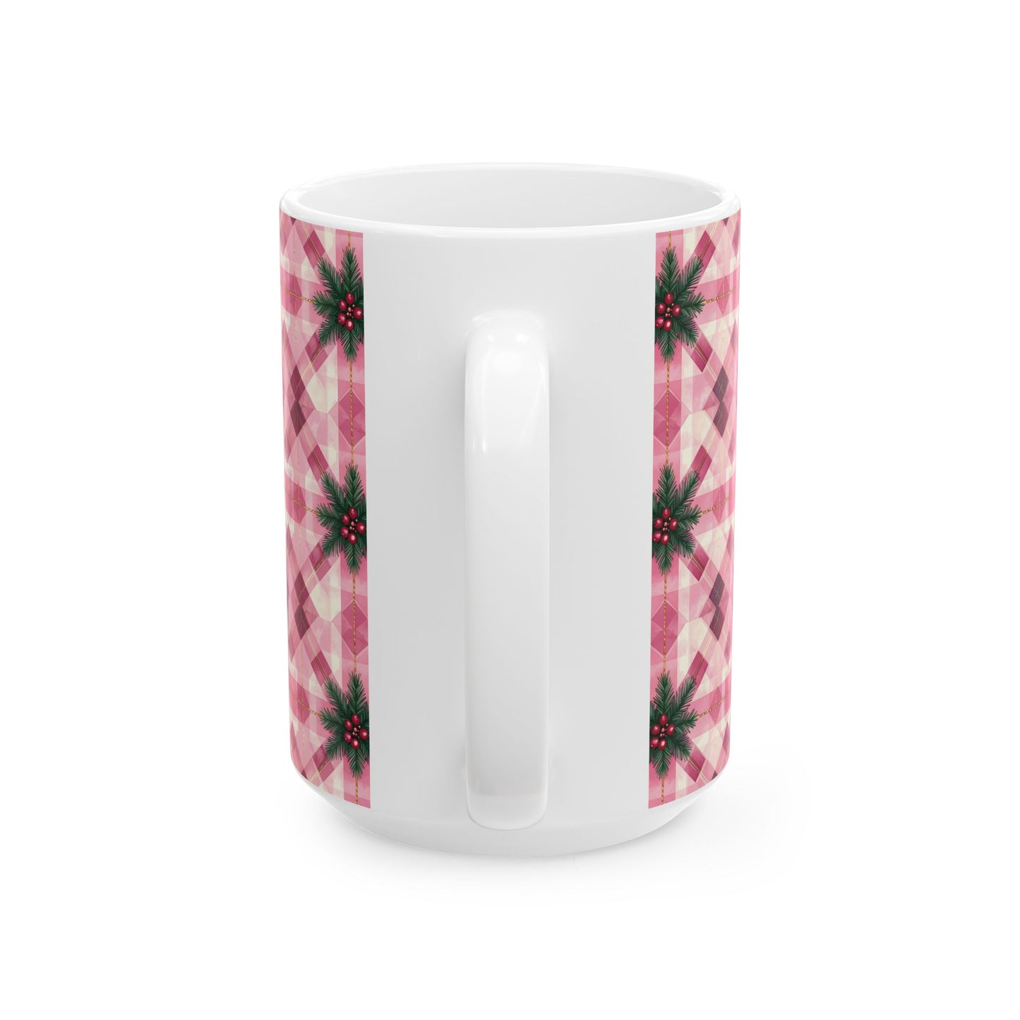 Pink Peppermint Sprig | 15oz Ceramic Mug
