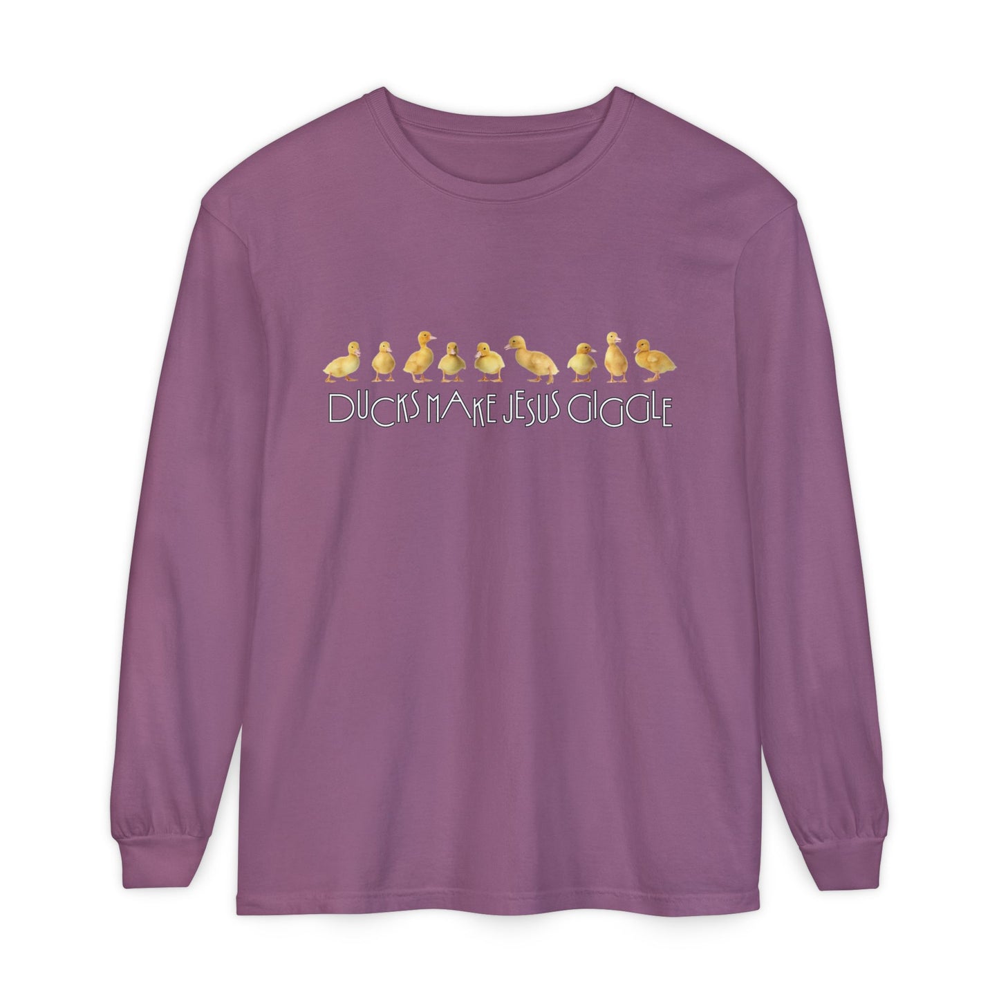 Ducks Make Jesus Giggle | Soft Sleeved Tee