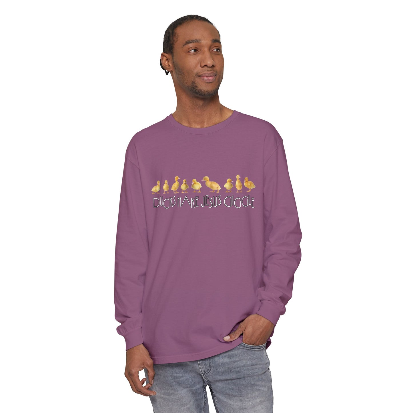Ducks Make Jesus Giggle, Sleeved Tee