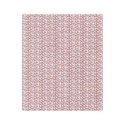 Candy Cane Dreams, Velveteen Fleece Blanket