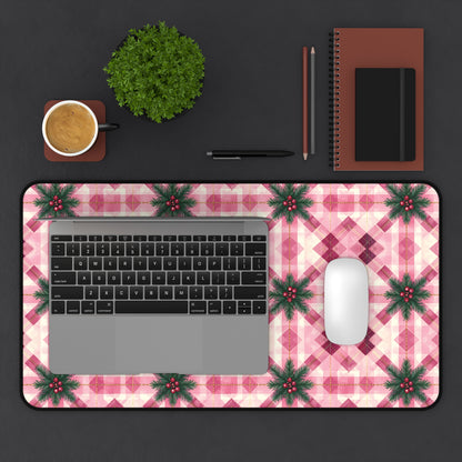 Pink Peppermint Sprig Gaming Pad & Desk Mat