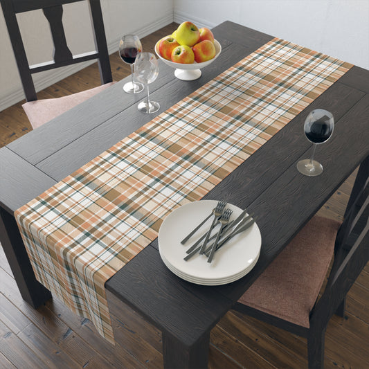 Harvest Plaid | Beige & Sage Table Runner