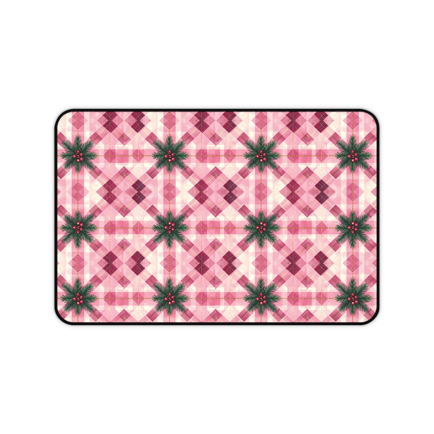 Pink Peppermint Sprig Gaming Pad & Desk Mat