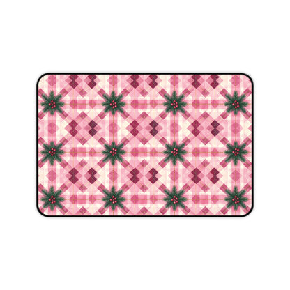 Pink Peppermint Sprig Gaming Pad & Desk Mat