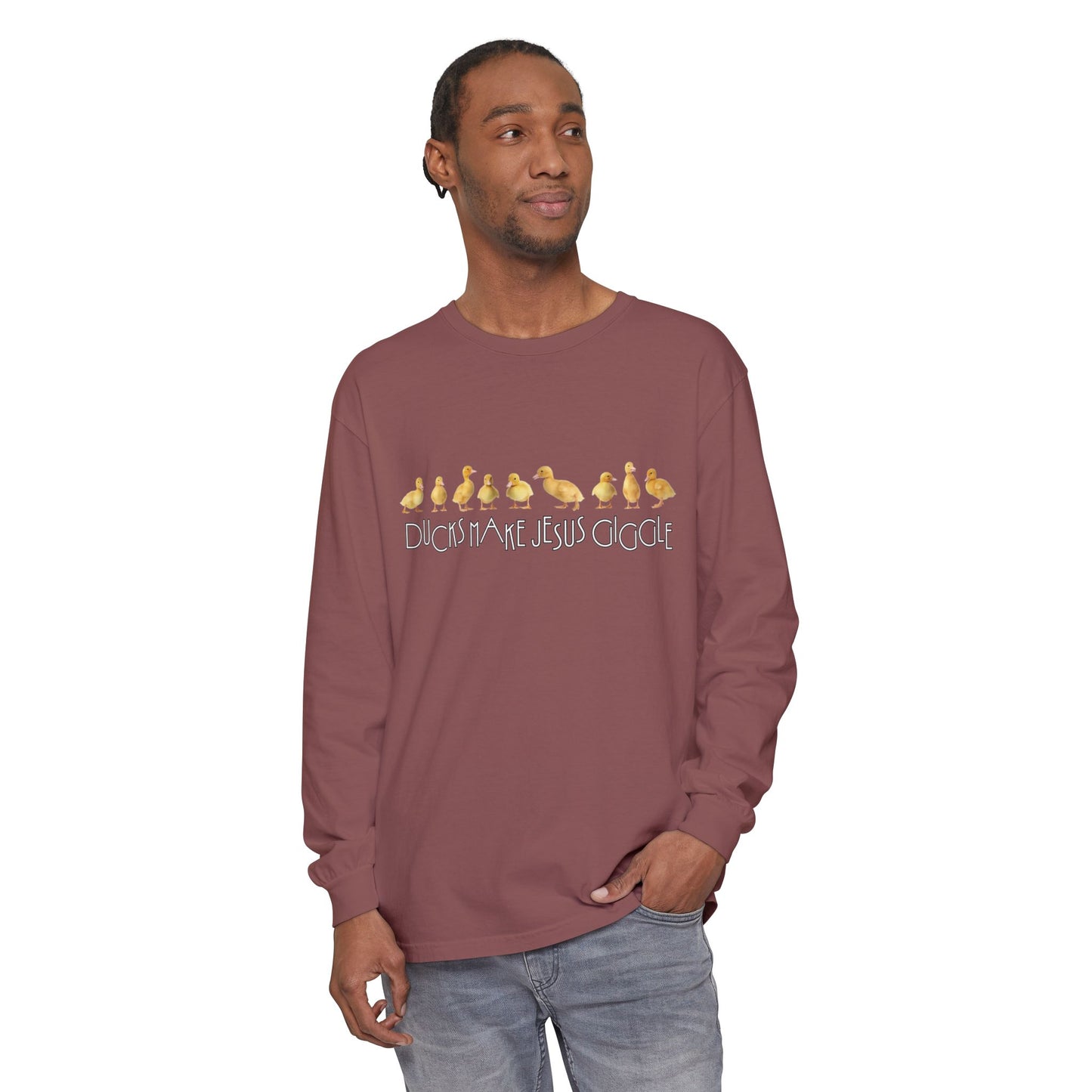 Ducks Make Jesus Giggle, Sleeved Tee