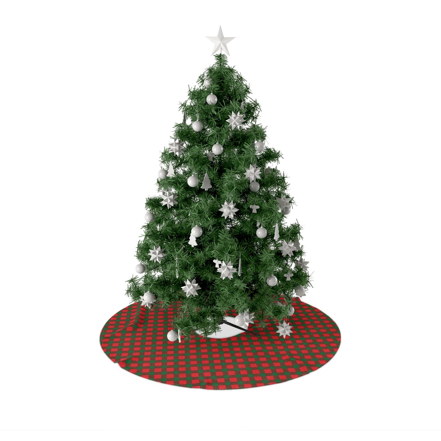 Santa's Plaid Christmas Tree Skirt