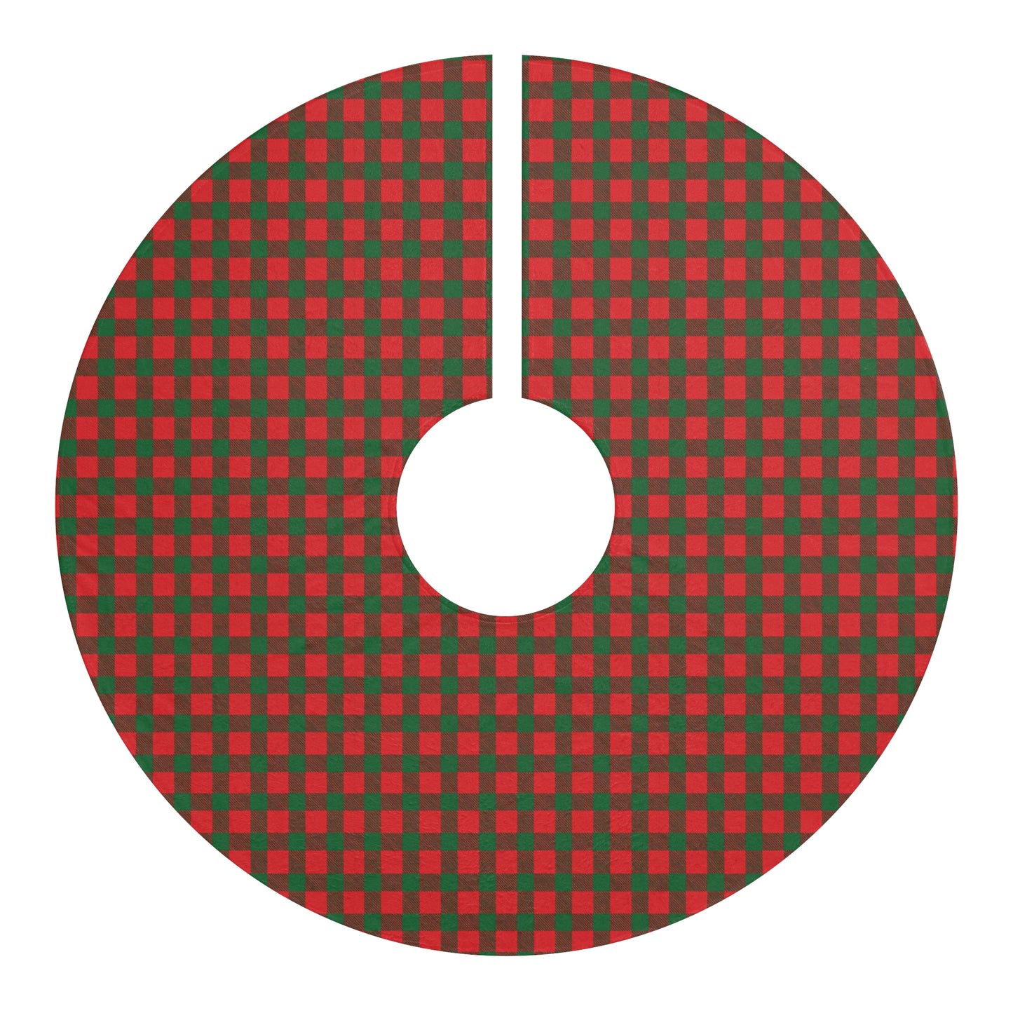 Santa's Plaid Christmas Tree Skirt