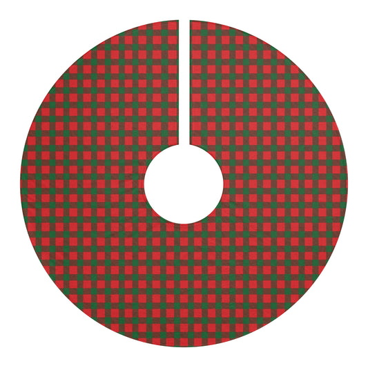 Santa's Plaid Christmas Tree Skirt