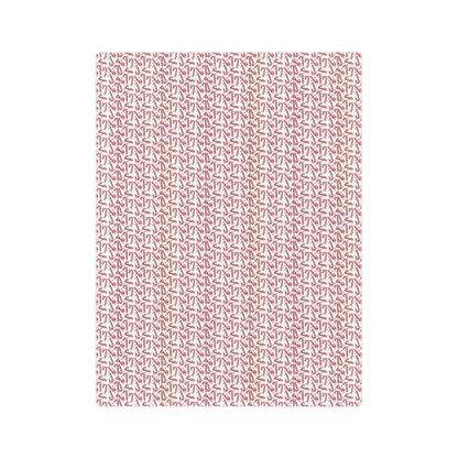 Candy Cane Dreams, Velveteen Fleece Blanket