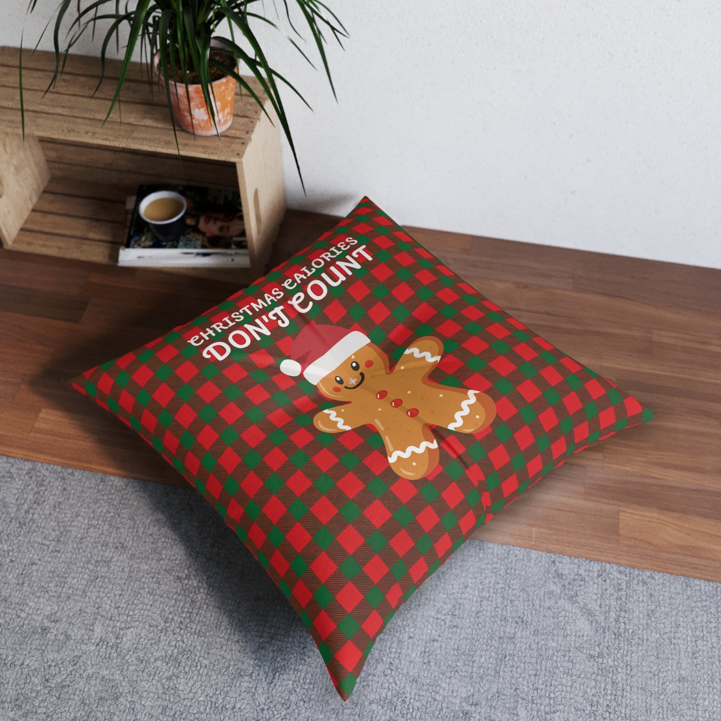 Mr. Frosty Crumbs Christmas Floor Pillow