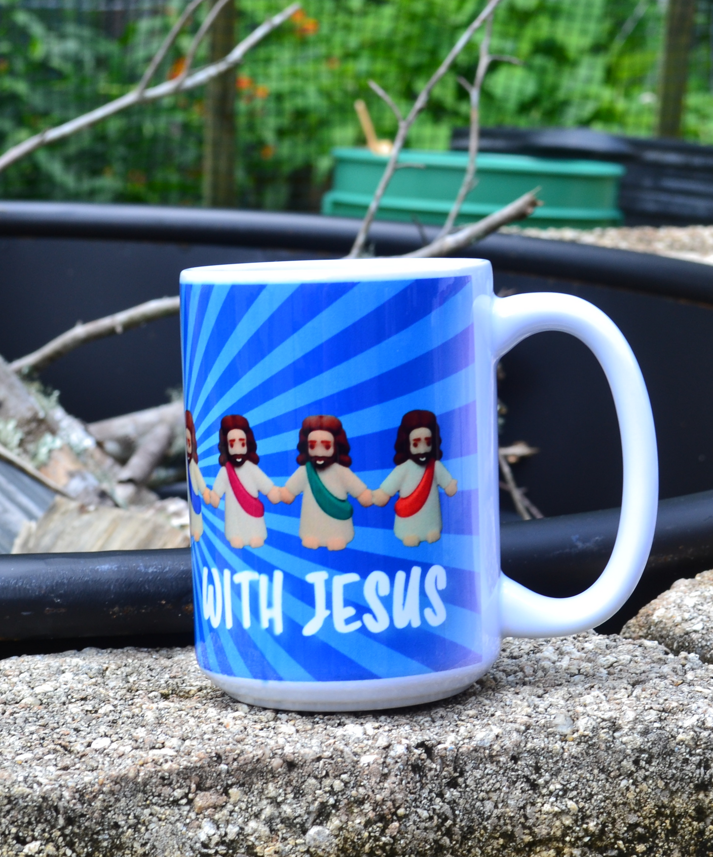 Mornings with Jesus, Blue Mug