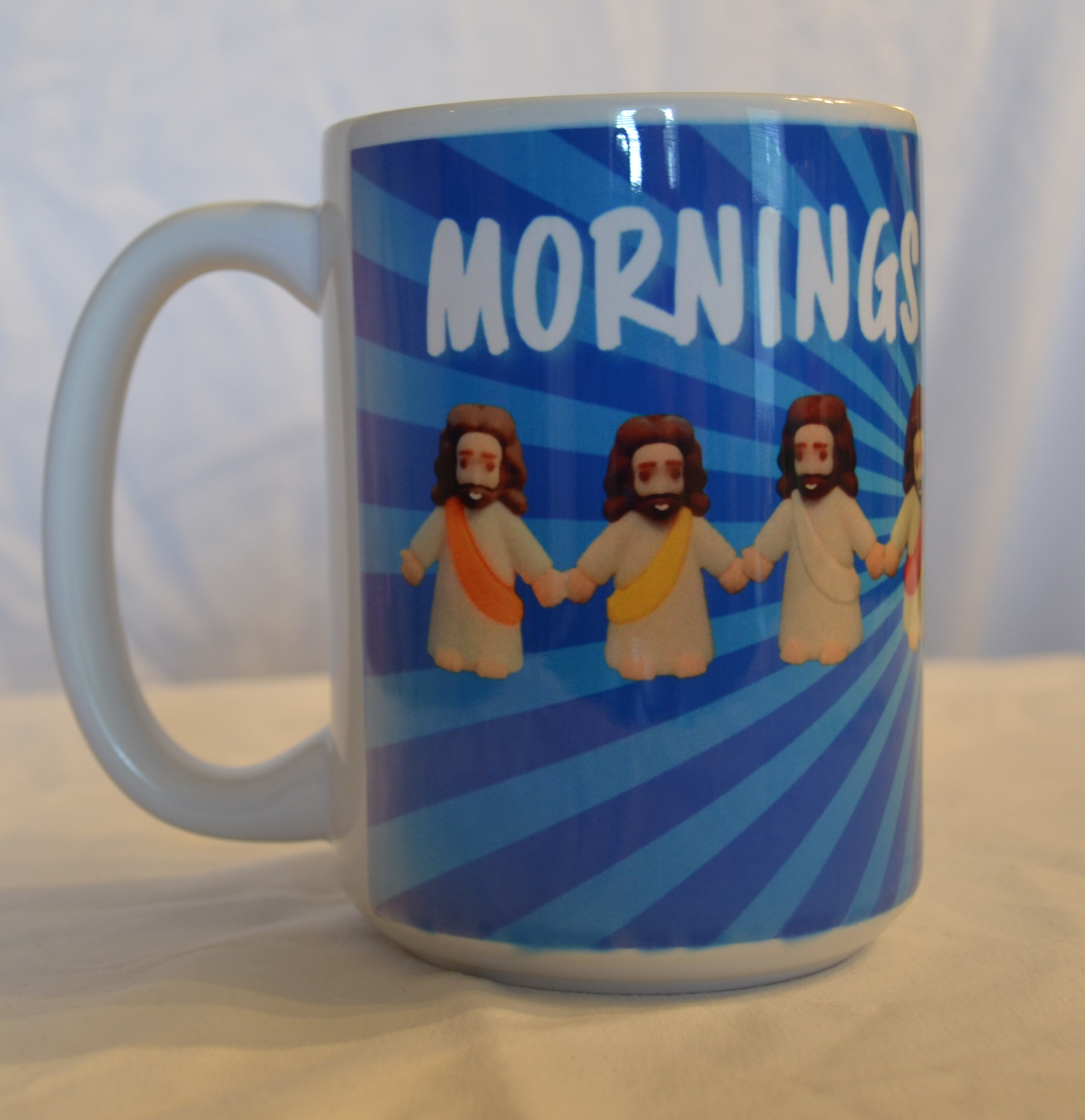 Mornings with Jesus, Blue Mug