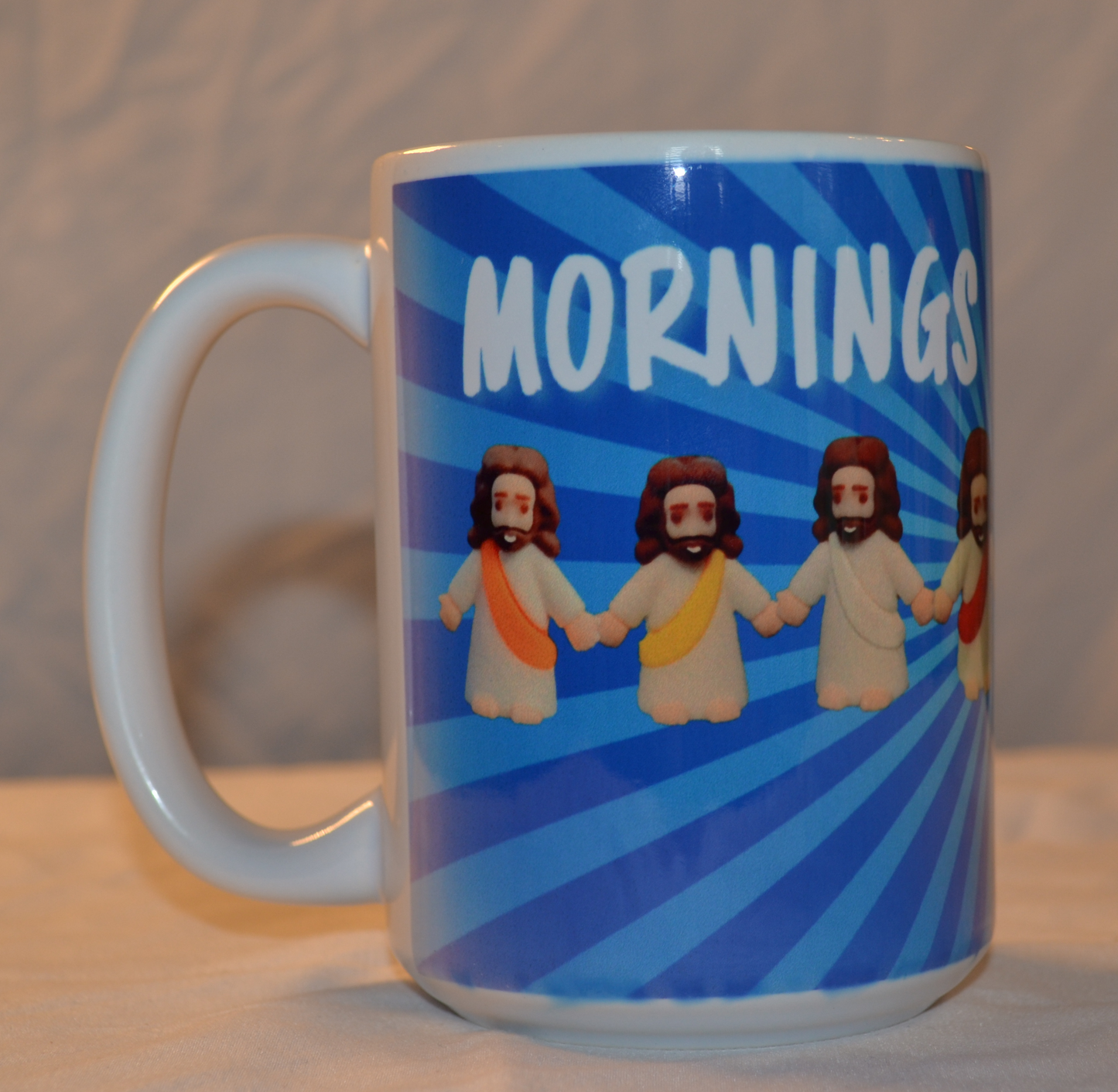 Mornings with Jesus, Blue Mug