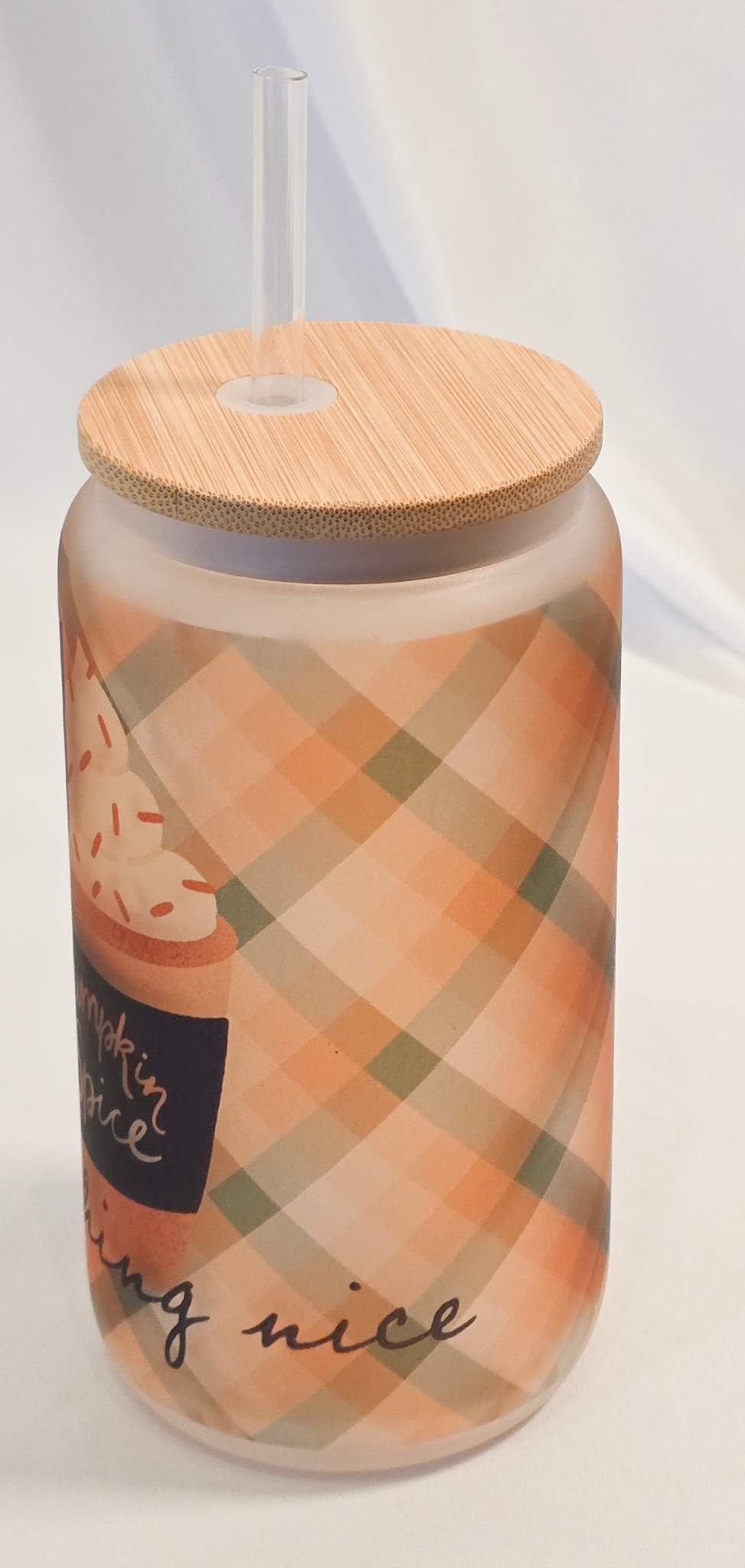 Pumpkin Spice & Everything Nice, 16oz Frosted Glass