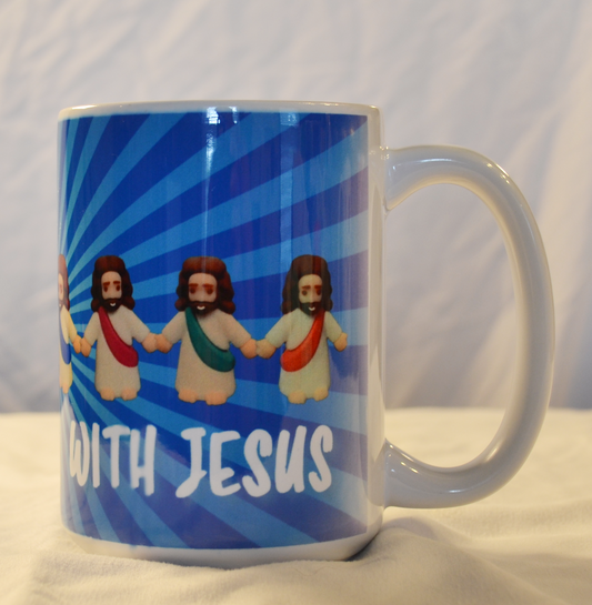 Mornings with Jesus, Blue Mug
