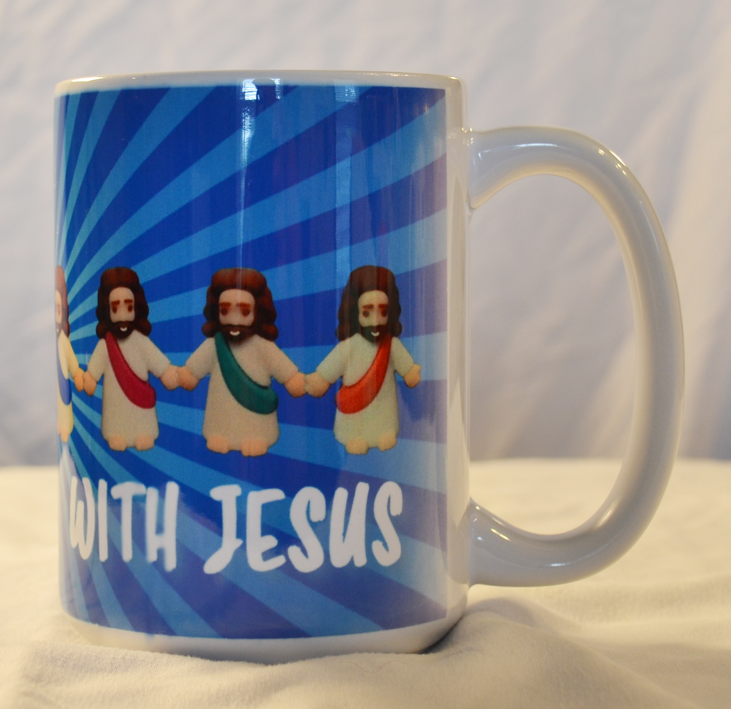 Mornings with Jesus, Blue Mug